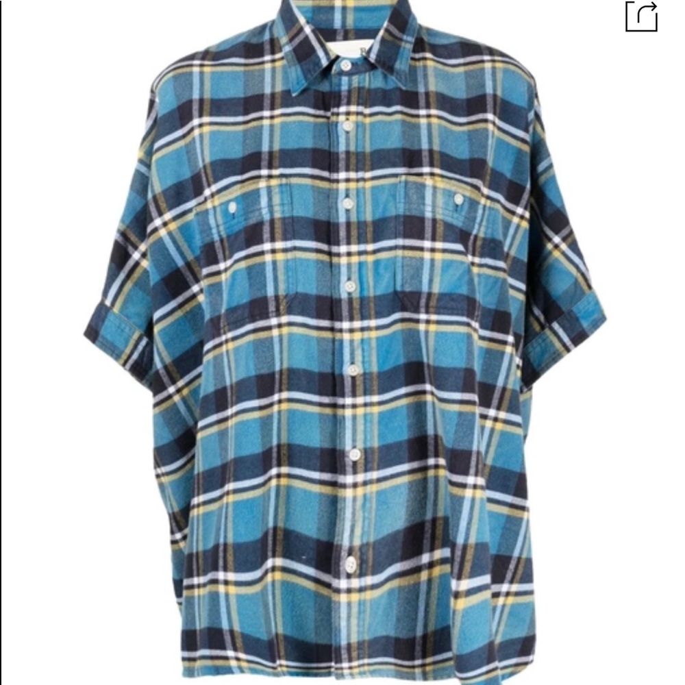 ISO R13 oversized boxy shirt dress plus plaid small